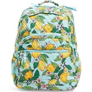 Vera Bradley Lemon Print Backpack - Yellow and Green